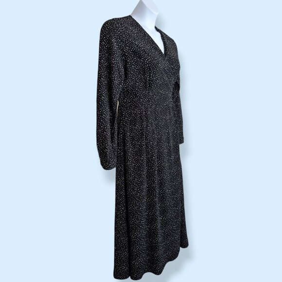 Ines De La Fressange Black Starry Wrap Dress - Picture 5 of 10